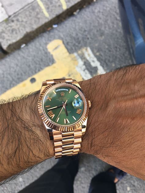 rolex day-date grün|rolex day date watch.